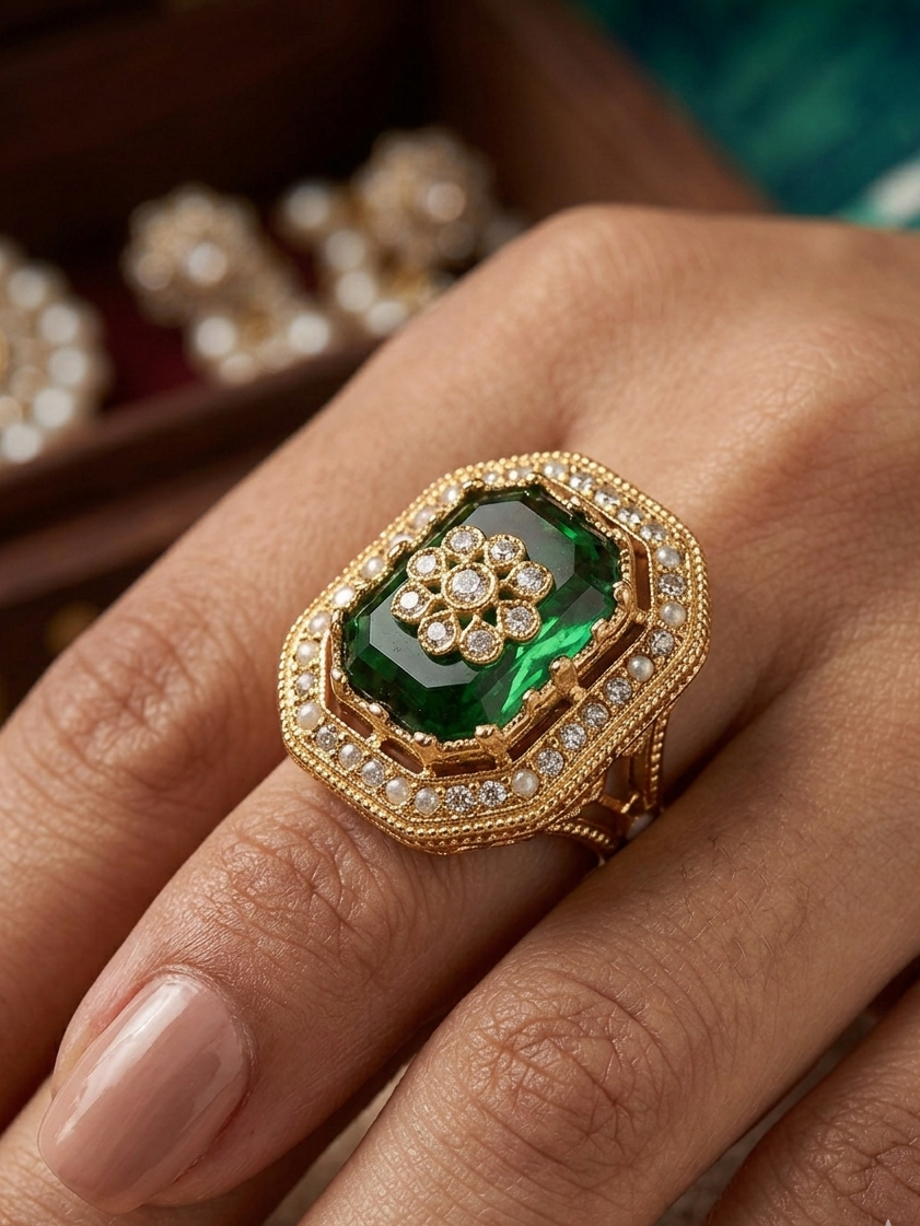 The Emerald Archduke Statement Ring