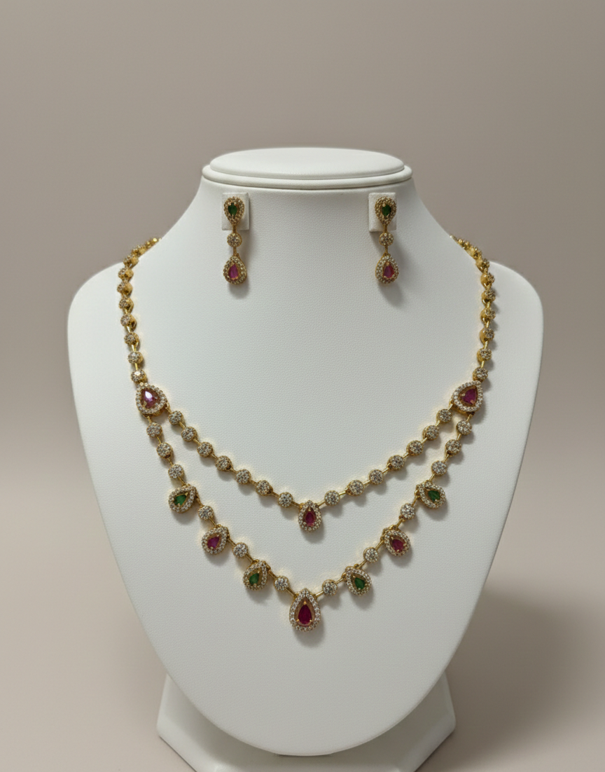 Rani Varnika Layered Necklace Set