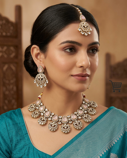 Elitare Blush Chandrika Necklace Set