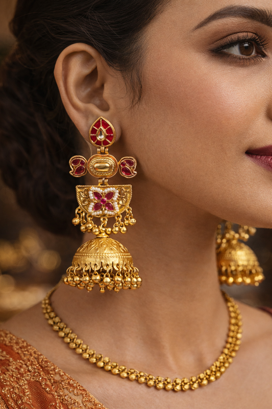 The Swarn-Ragini Jhumka