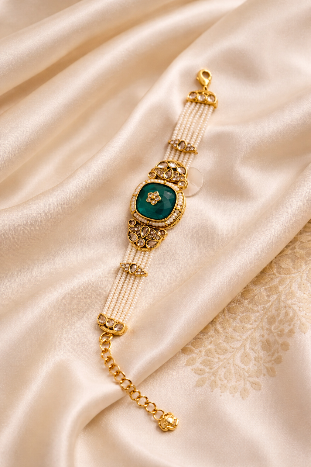 The Imperial Emerald Pearl Bracelet
