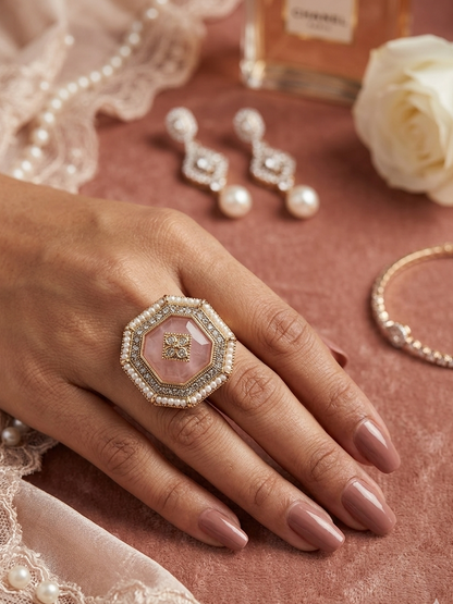 The Rose Imperial Octagon Cocktail Ring