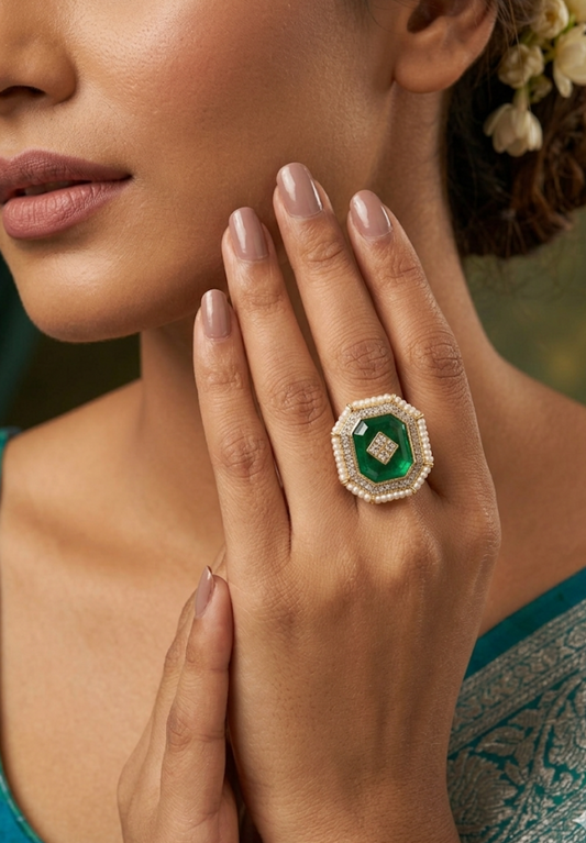 The Royal Emerald Octagon Ring
