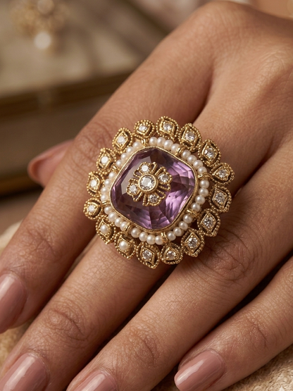 The Lavender  Heritage Statement Ring