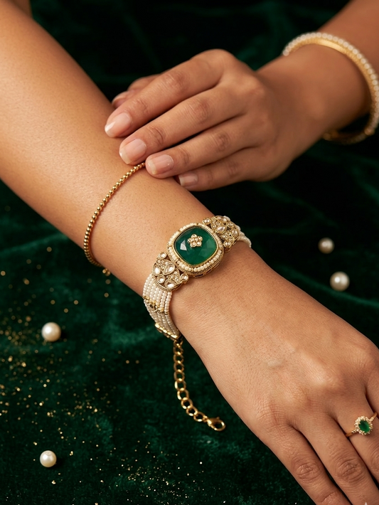 The Imperial Emerald Pearl Bracelet