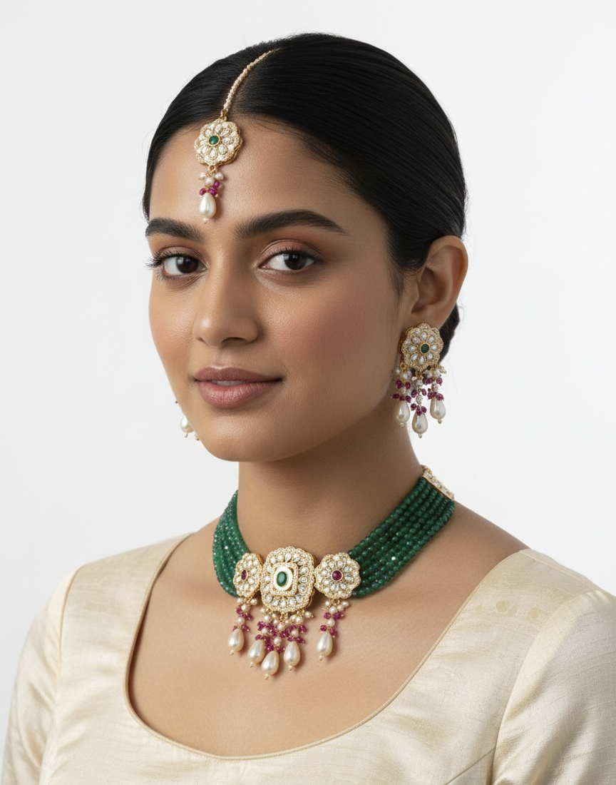 Elitare Emerald Noor Choker
