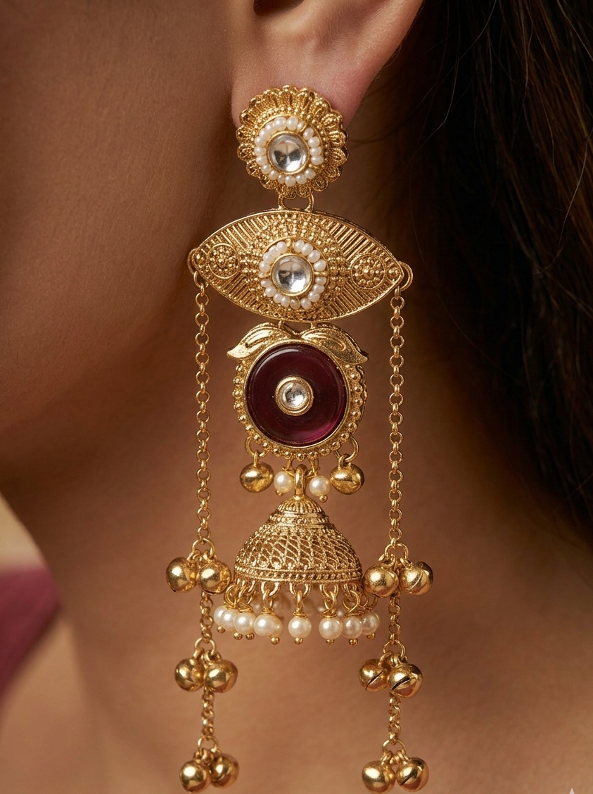 The Empress Bloom Jhumka