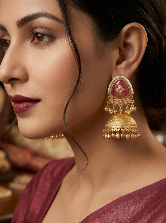 The Gulabi Empress Jhumkas