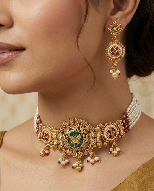 The Titli-e-Khaas Pearl Choker Set