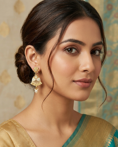 Maharani Long Necklace with Royal Pendant in Pastel Colour