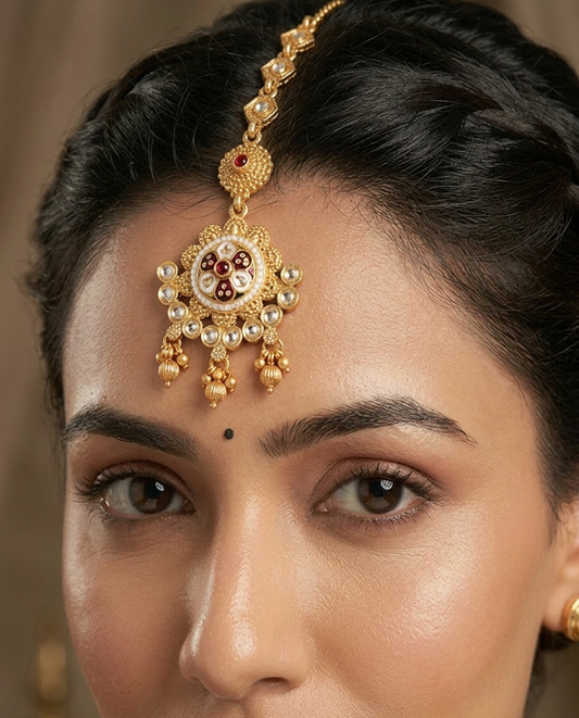 The Chandrika Meenakari Maang Tikka