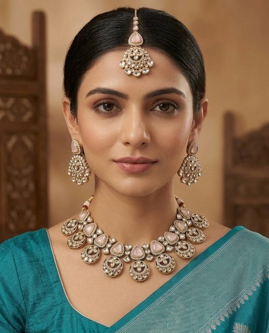 Elitare Blush Chandrika Necklace Set