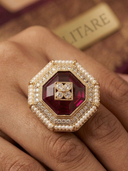 The Imperial Octagon Cocktail Ring