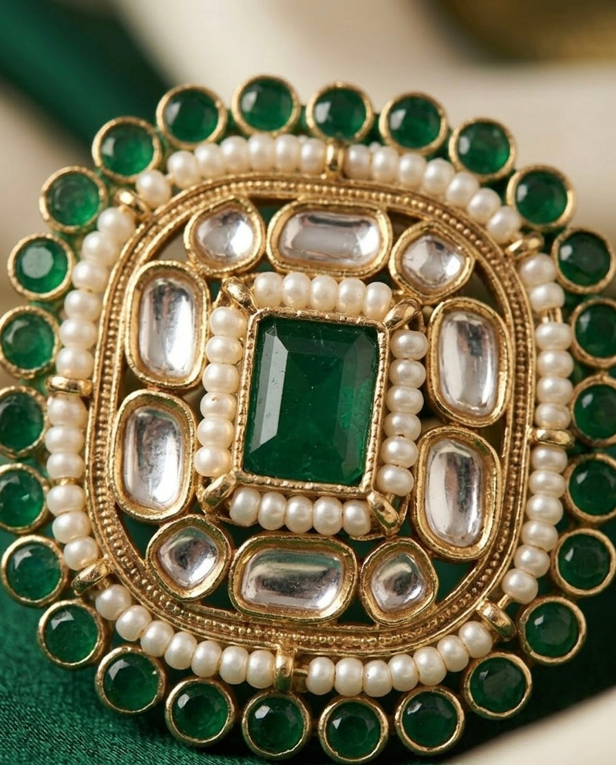 The Emerald  Statement Ring
