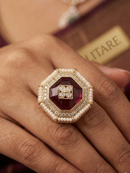 The Imperial Octagon Cocktail Ring